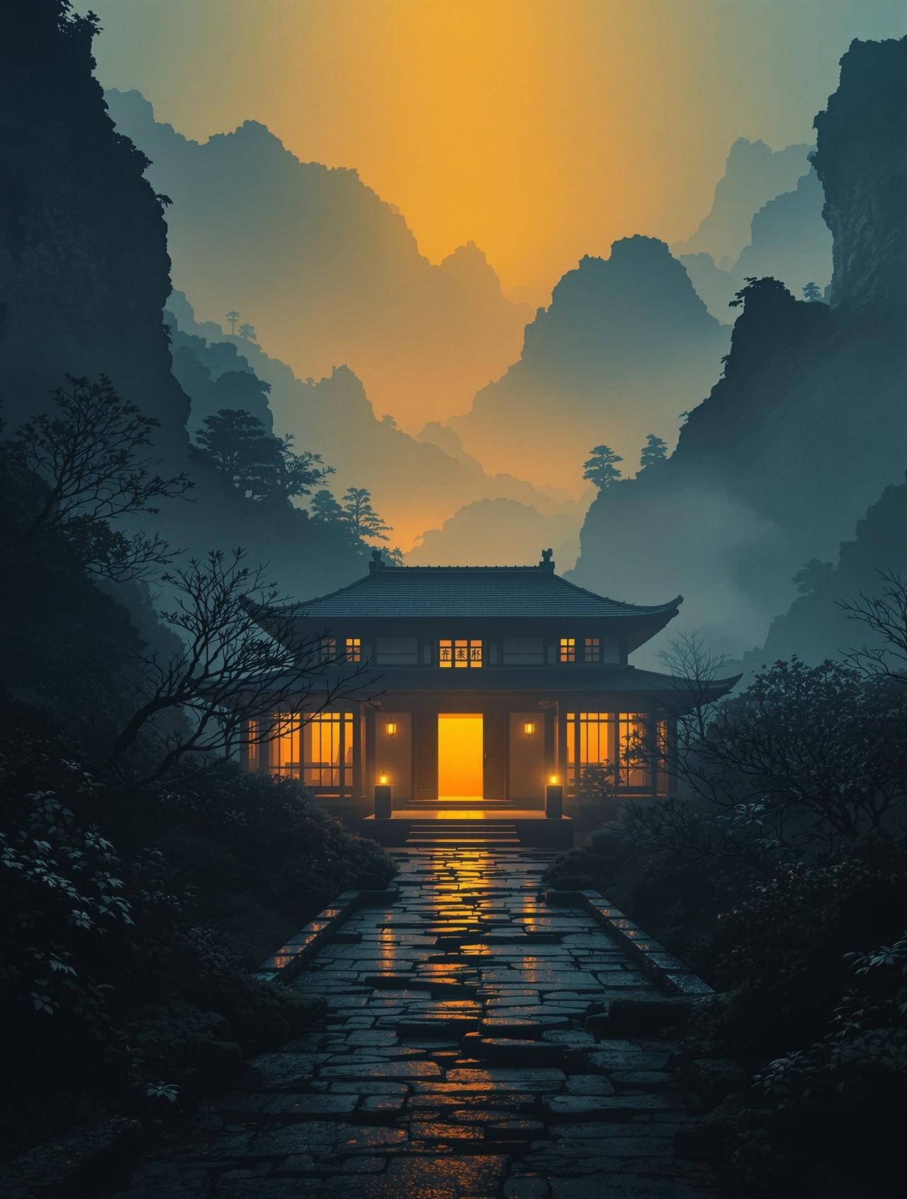 吉吉影视《迷雾山庄》海报背景